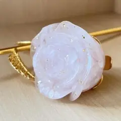 インテリア小物　ローズクオーツ・ストーンローズ　天然石の薔薇　幸運の花