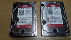 Western Digital WD Red 2TB HDD 2個セット