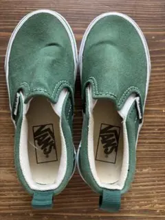 Vans グリーンスリッポン キッズサイズ　17cm
