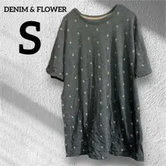 DENIM & FLOWER 【S】パイナップル柄 半袖Tシャツ