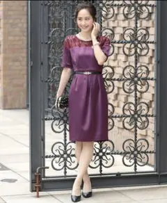 SALE⭐ほぼ未使用【Dress star】デコルテレースワンピースドレス