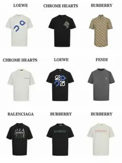 Loewe, Chrome Hearts, Burberry Tシャツセット