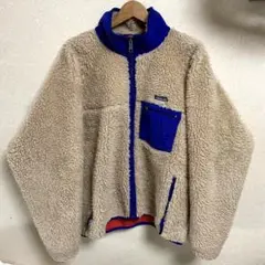2002年製 USA製 Patagonia レトロ カーディガン フリース ボア