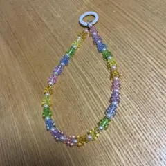 グミベアカラフルビーズ携帯ストラップ