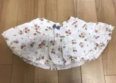 【中古品】coeur a coeur レースチュール付きスカート いちご柄 80