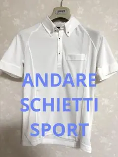 美品ANDARE SCHIETTI SPORT 半袖ポロシャツ S S 白