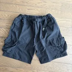 ブラックカーゴショーツ 調整可能ベルト付き