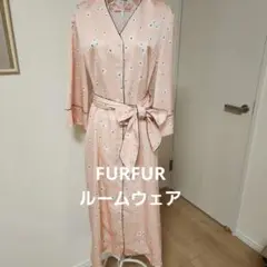 新品未使用FURFUR 花柄ローブ ピンク　フリーサイズ