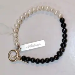 アドラー　ブレスレット　パール ホワイト&ブラック ADRER（アドラー）の「【ADRER】The perl bracelet/パール