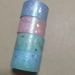 宇宙デザイン マスキングテープ 4個セット