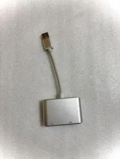 【使用品】HDMI to VGA アダプター USB 3.0 シルバー