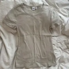 GAP ブラナンベア　リブ編み　クルーネックT ベージュ