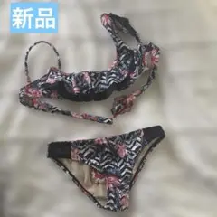 新品 フリル付き ワンショルダー ビキニ M