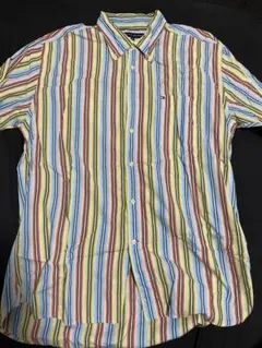 Tommy Hilfiger ストライプ 半袖シャツ XL