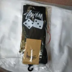 Stussy サイコロデザイン ソックス ブラック