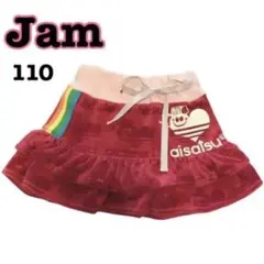 JAM aisatsu ミニ スカート 女の子 110 赤 ピンク キッズ