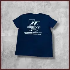 US古着 anvil 企業 両面プリント Tシャツ 半袖 ネイビー Lサイズ