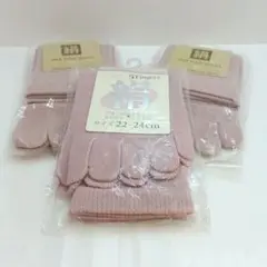 ５本指ソックス シルク ピンク 3足セット
