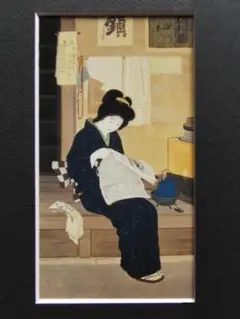 【 伊藤小坡 直筆『御所人形』】　絹本色紙　額装　　　　N1017A 伊藤小坡 直筆『御所人形』】 絹本色紙 額装 N1017A - メルカリ