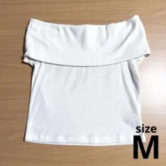 【美品】GU オフショルダーT ホワイト M レディース トップス 半袖