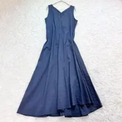 美品✨ セオリー アシンメトリー ノースリーブ ワンピース ストレッチ リネン