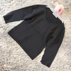 ✨良品✨シェレル クロスストラップ カットソー ブラック サイズ38 M