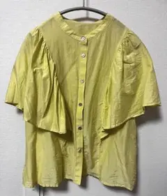 ナチュラルビューティベーシック バタフライスリーブシャツ 美品