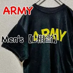 HC73【US輸入】ARMY　半袖Tシャツ【メンズL相当】ブラック