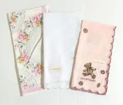 新品未使用 JILLSTUART ハンカチ 刺繍 3枚セット