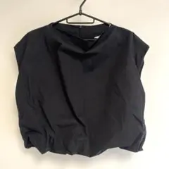 ZARA バルーン　トップス　Lサイズ　ブラック　ショート丈