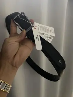 LACOSTE 黒 レザーベルト RC0609J