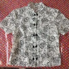 最終セール！L,EST ROSE 花柄レース半袖