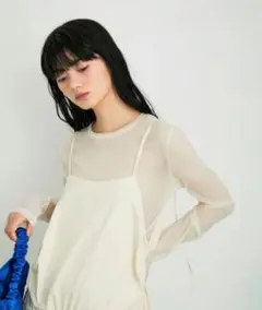 ADAM ET ROPE' アダムエロペ　ストレッチロングカットソー
