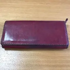 ヘルツ 長財布 レッド 二つ折り
