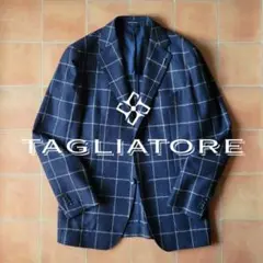 TAGLIATORE タリアトーレ ジャケット ネイビー チェック柄 48