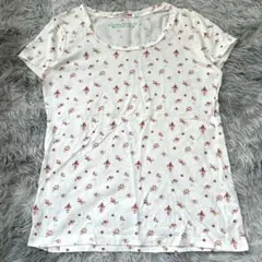 美品✨【LAURA ASHLEY×UNIQLO】 花柄 半袖Tシャツ (M) 綿