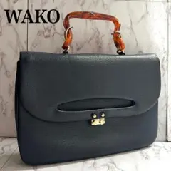 【高級感/金具】WAKO ハンドバッグ フォーマル 冠婚葬祭 人気 レアデザイン