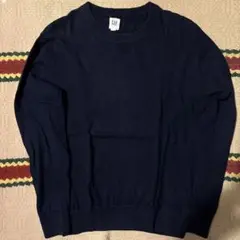 【GAP】90〜00s ギャップ ネイビー クルーネックセーター ニット 薄手