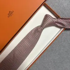 エルメス ネクタイ ピンク ペンギン 動物