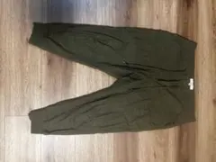 オリーブ色 Mサイズ 速乾 八分袖パンツ