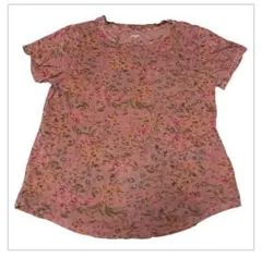OLD NAVY 小花柄 半袖Tシャツ くすみピンク Sサイズ