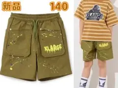 新品　XLARGE KIDS　ペイントショートパンツ　ハーフパンツ　キッズ服