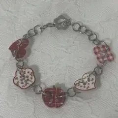 赤いピクニックの夢ウィッシュコアフェアーグランジブレスレット【ハンドメイド】