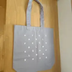 H&F BELX グレー トートバッグ 文字プリント
