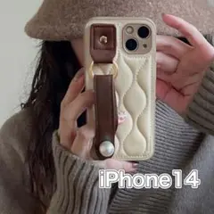 132.iPhoneケース カバー ハンドストラップおしゃれ 大人 シンプル