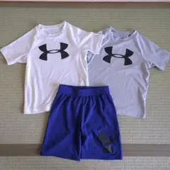 Under Armour Tシャツ2枚　ハーフパンツセット　120cmヒートギア