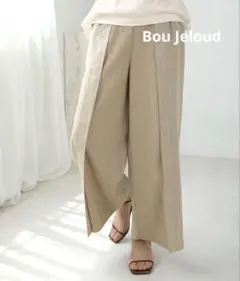 ブージュルード　リネンリブ切替パンツ　麻　ワイドパンツ　UNIQLO 無印　GU