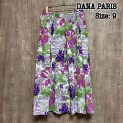 DANA PARIS ダナパリ フレアスカート　花柄　9 M