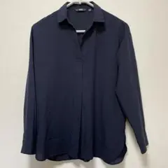 UNIQLO ネイビー 長袖シャツ S