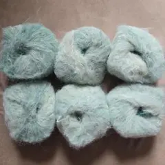 【新品未使用】モヘア毛糸　6玉　150g　編み物　手芸　緑　グラデーション